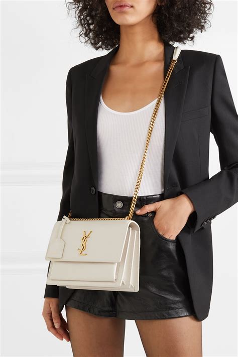 ysl purse white|yves saint laurent shoulder bag.